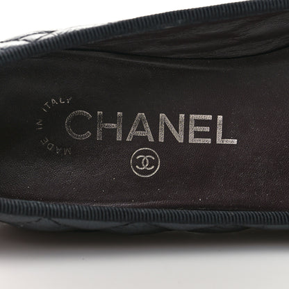 Chanel Aged Calfskin Quilted Cap Toe Ballerina Flats 35.5 Black 8 of 9