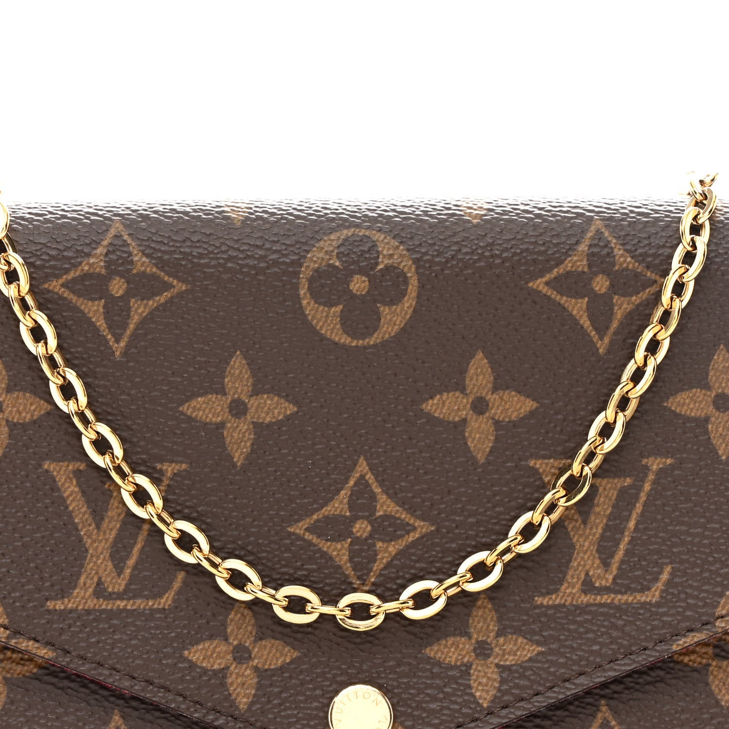 Louis Vuitton Monogram Pochette Felicie Chain Wallet Fuchsia 7 of 11