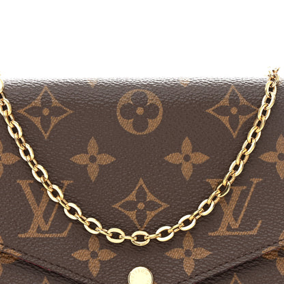 Louis Vuitton Monogram Pochette Felicie Chain Wallet Fuchsia 7 of 11