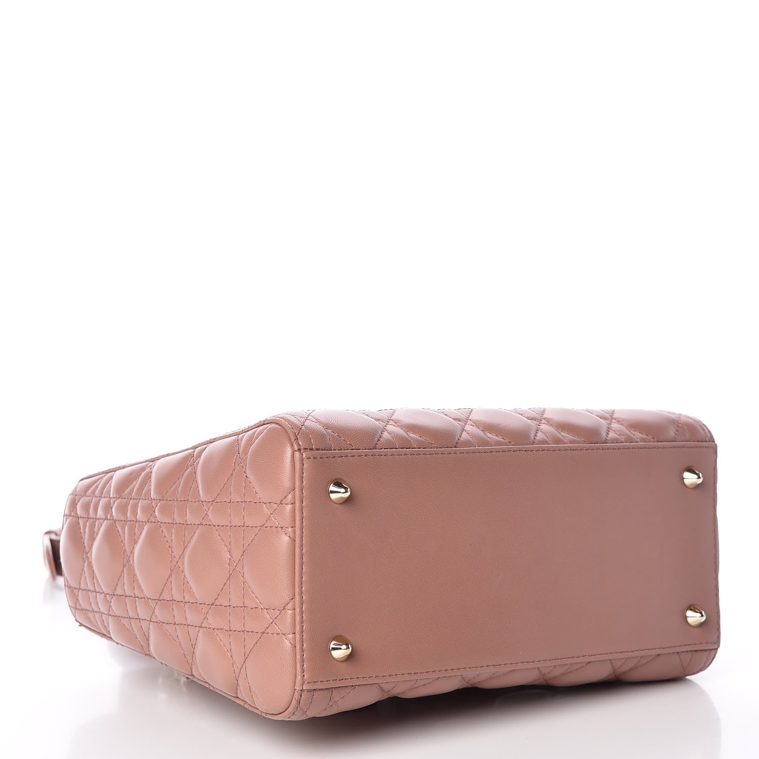 Christian Dior Lambskin Cannage Medium Lady Dior Beige 4 of 10