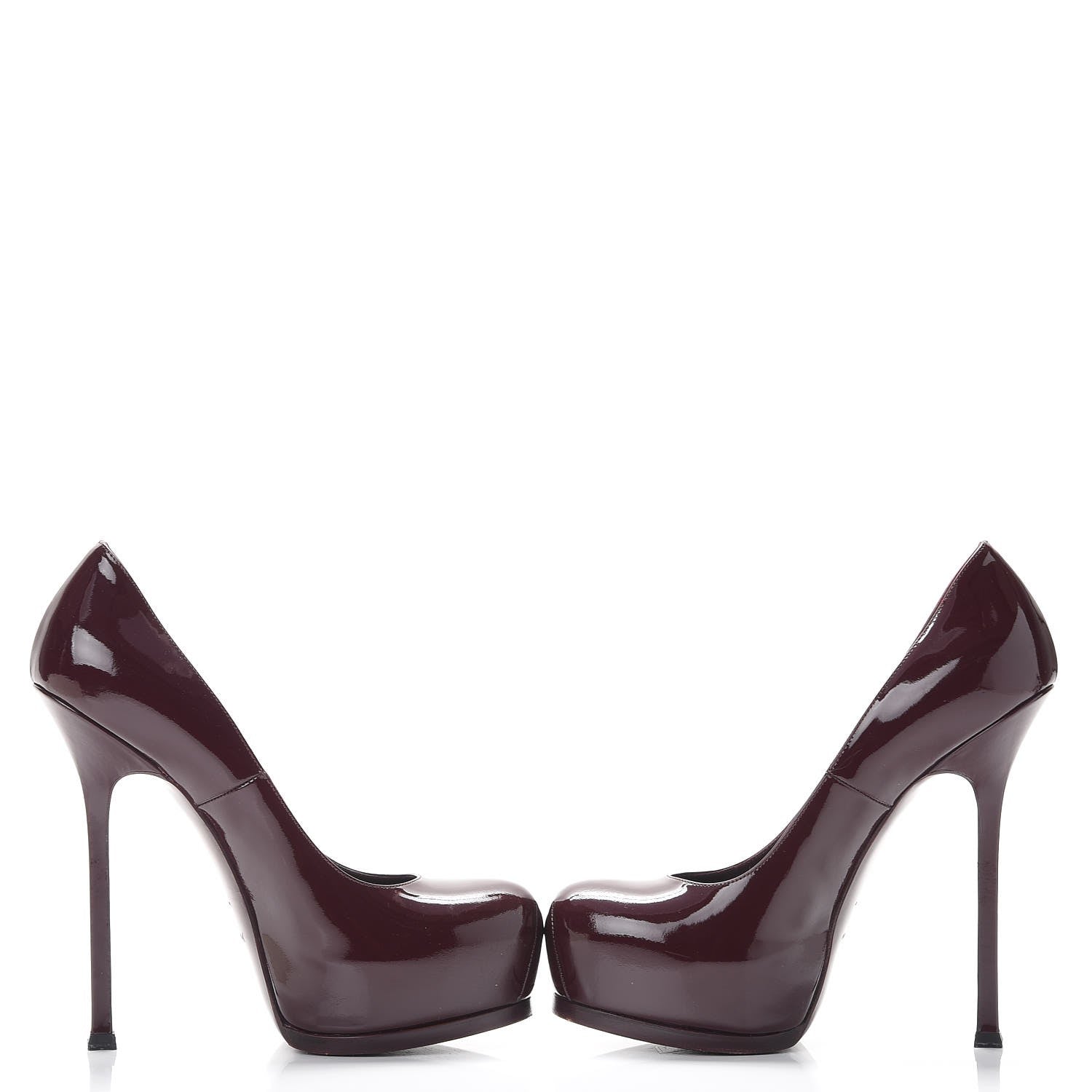 Saint Laurent Vitello Vernice Tribtoo 105 Pumps 40 Amarena 6 of 16