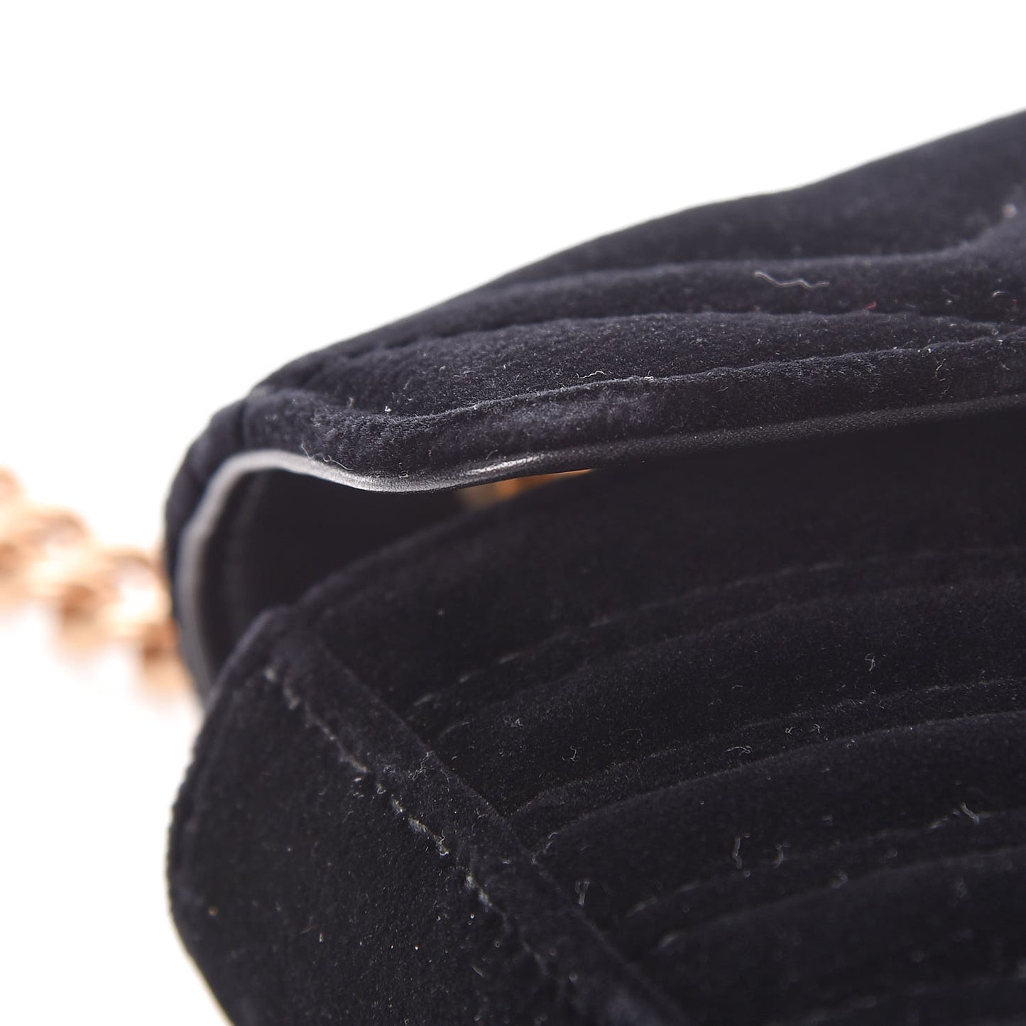 Velvet Matelasse Mini GG Marmont Shoulder Bag Black
