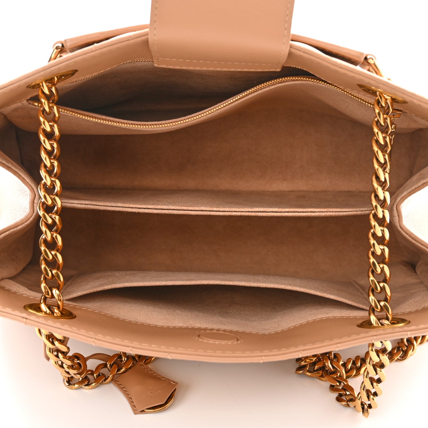 Louis Vuitton Calfskin New Wave Chain Tote Noisette 5 of 9