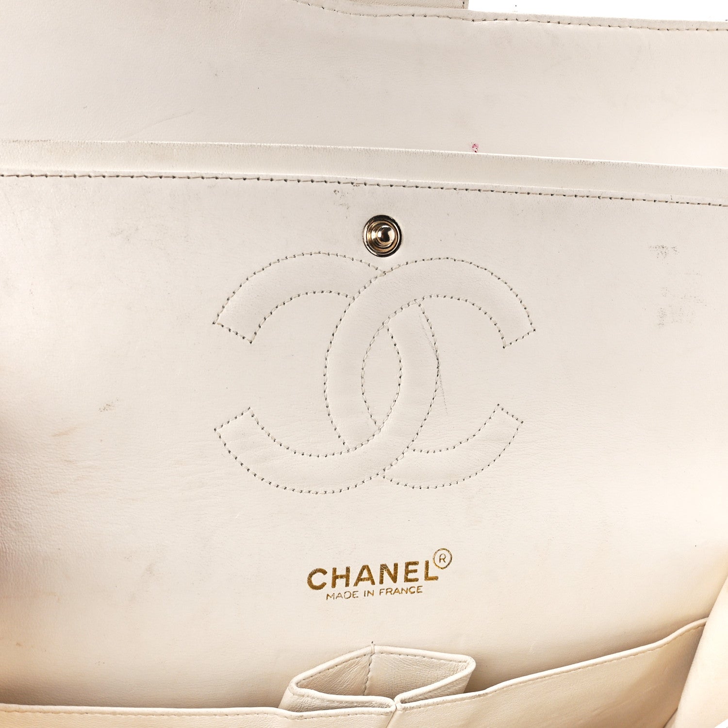 Chanel Tweed Quilted Medium Double Flap Beige Multicolor 7 of 15
