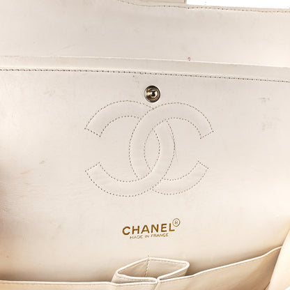 Chanel Tweed Quilted Medium Double Flap Beige Multicolor 7 of 15