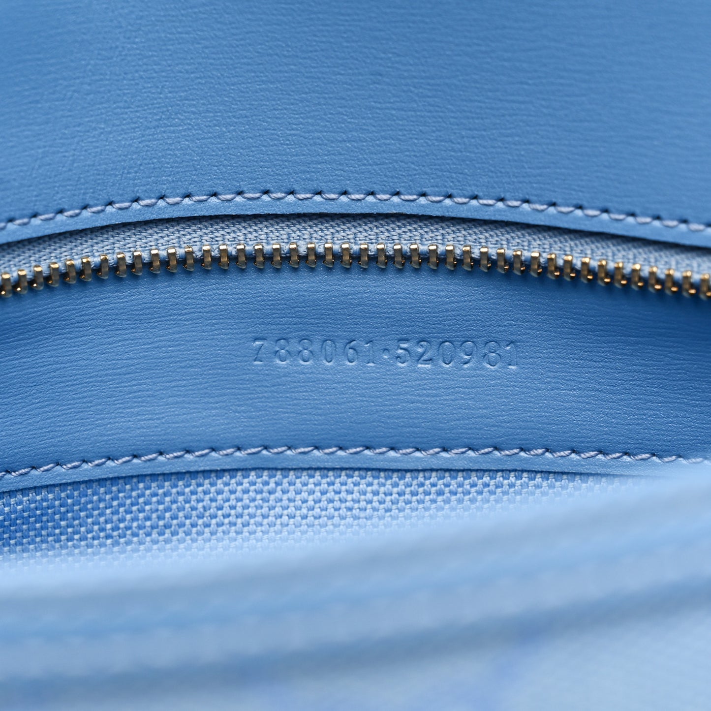 GG Monogram Textured Dollar Calfskin Small Luce Shoulder Bag Blue