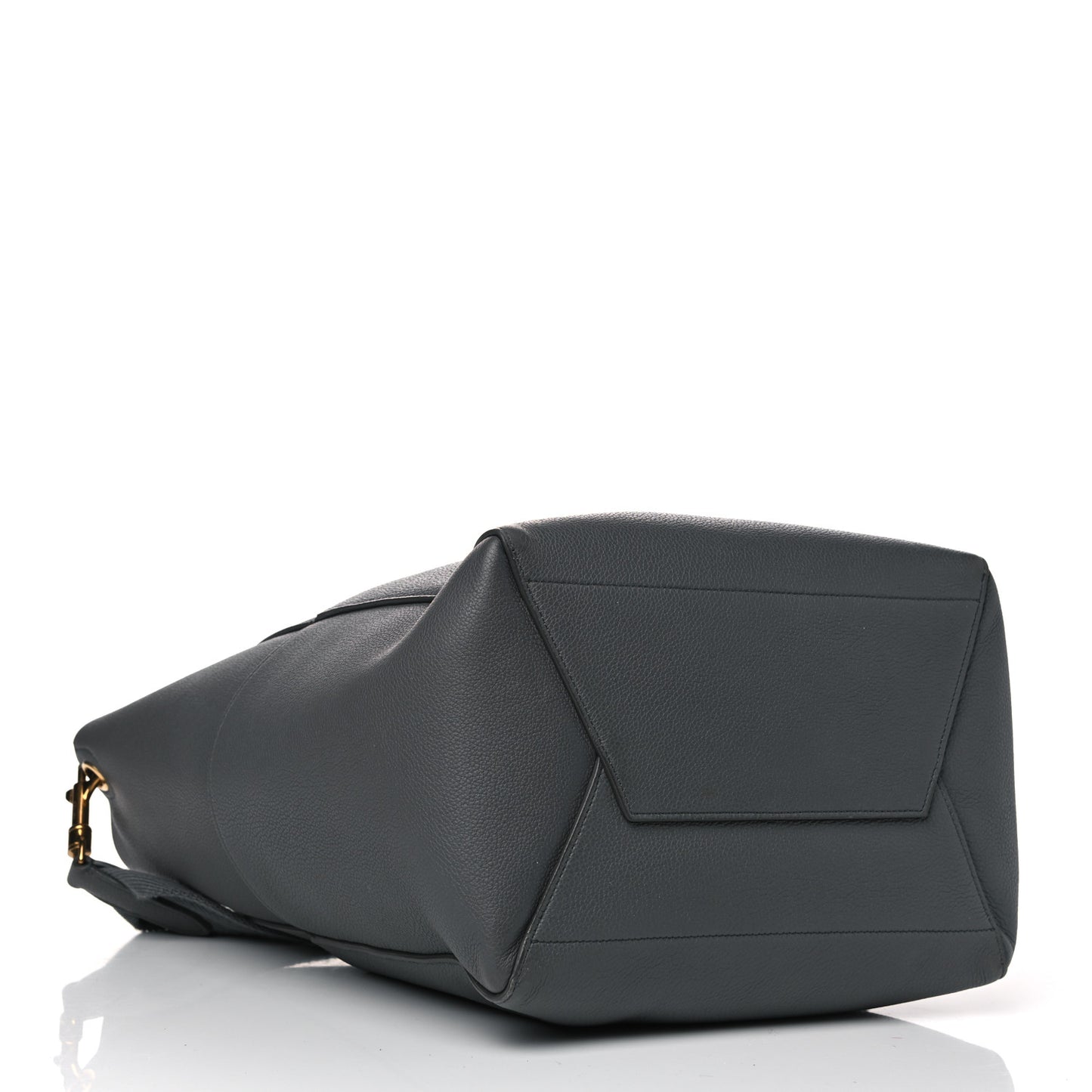 Soft Grained Calfskin Sangle Bucket Bag Kohl
