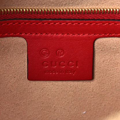 Gucci GG Supreme Monogram Blooms Medium Zip Top Tote Beige Blue Navy Hibiscus Red 6 of 12