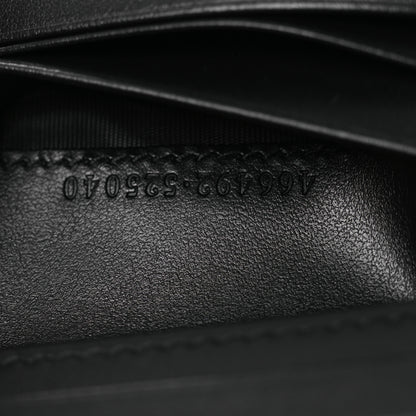 Gucci Calfskin Matelasse GG Marmont Card Case Wallet Black 8 of 9