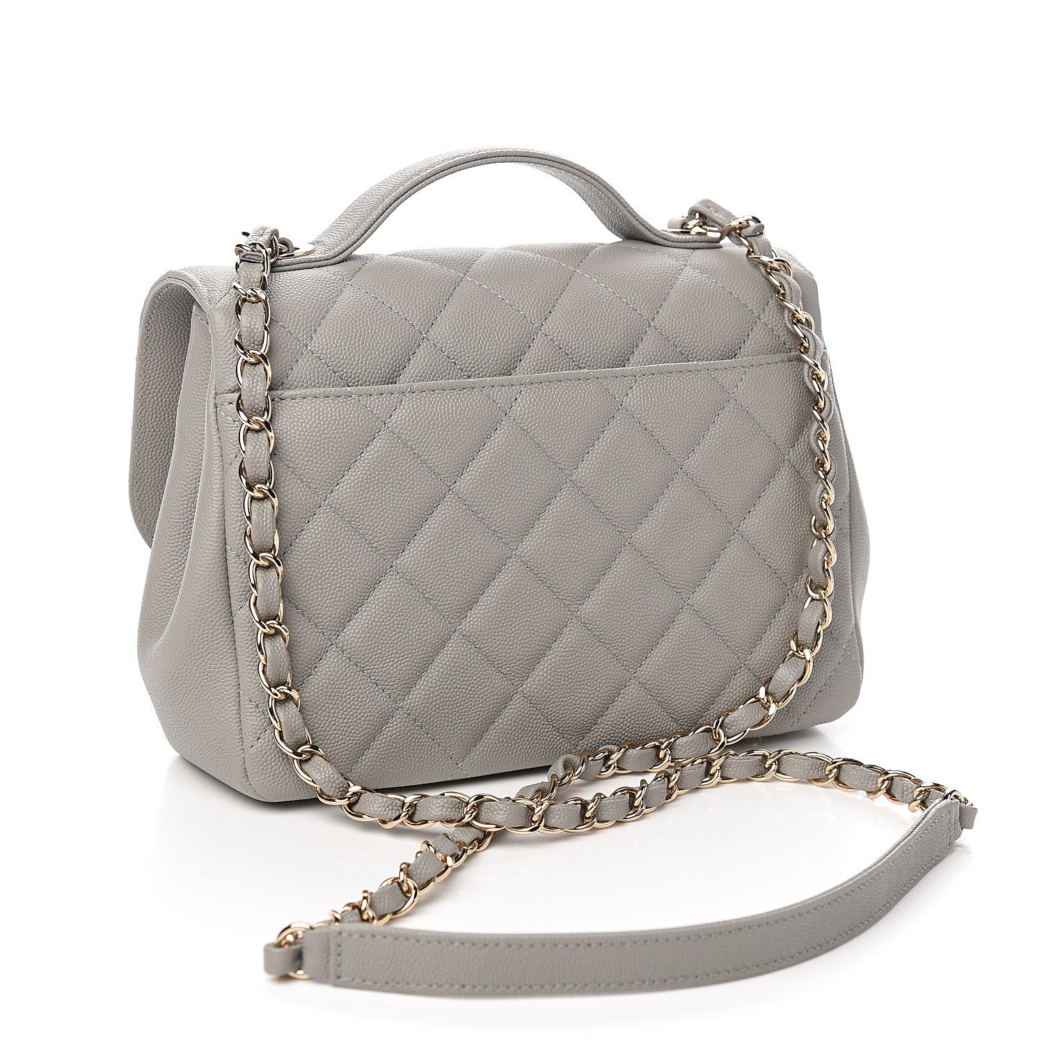 Chanel Caviar Quilted Medium Business Affinity Flap Grey 2 of 10