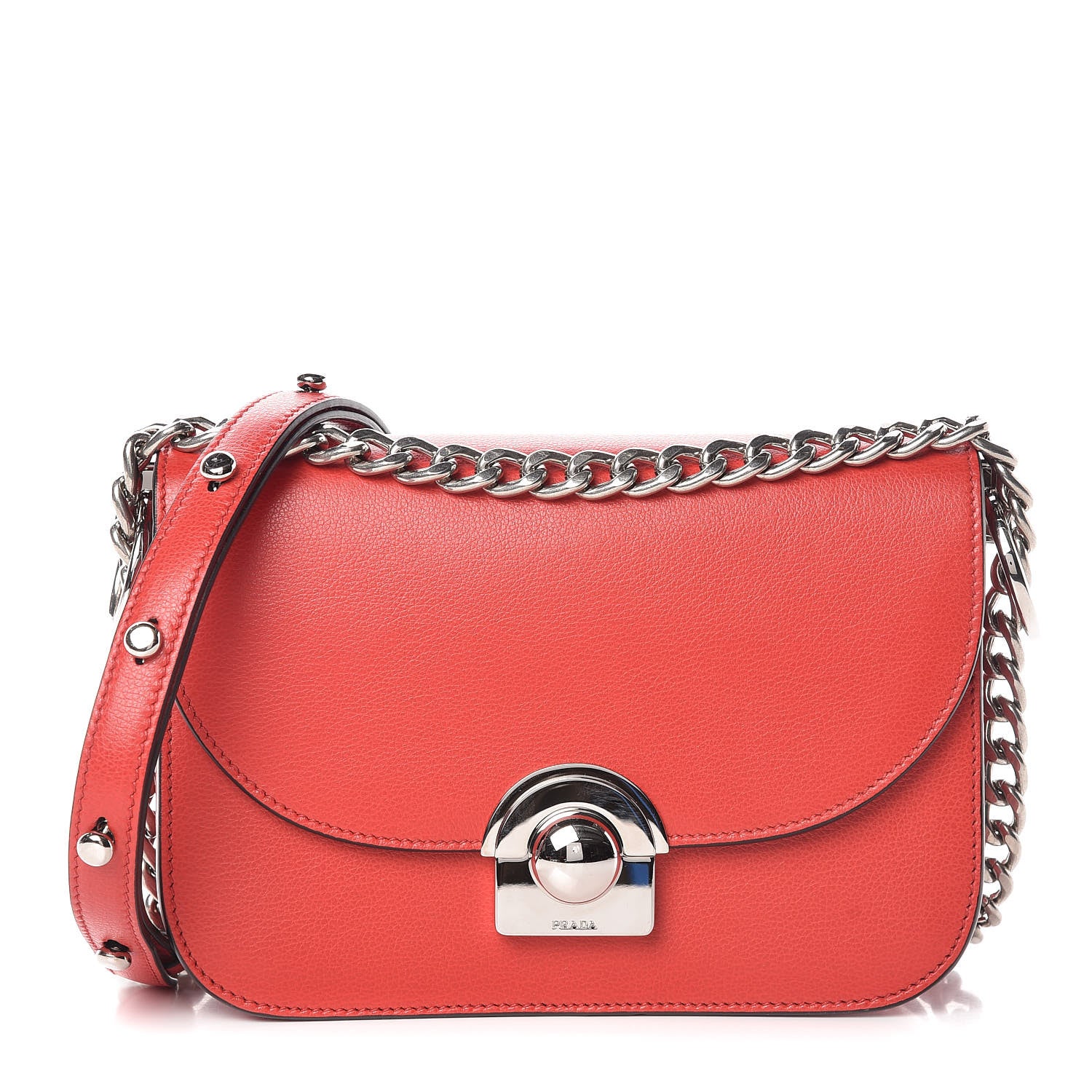 Prada Glace Calfskin Arcade Crossbody Bag Lacca 1 of 11