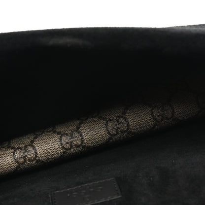 Gucci GG Supreme Monogram Suede Crystal Small Dionysus Shoulder Bag Beige Ebony Black Beige Ebony Black 5 of 10