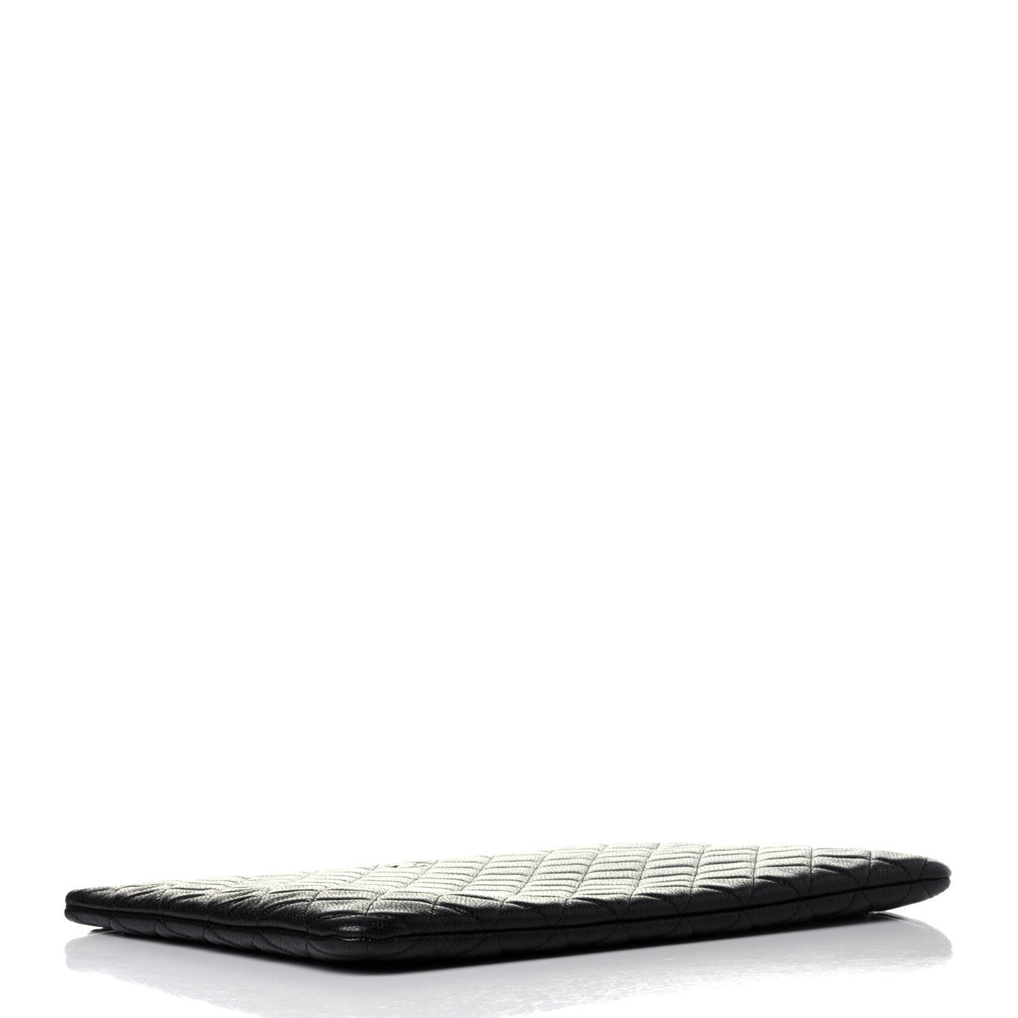 Caviar Quilted Large Cosmetic Case Black