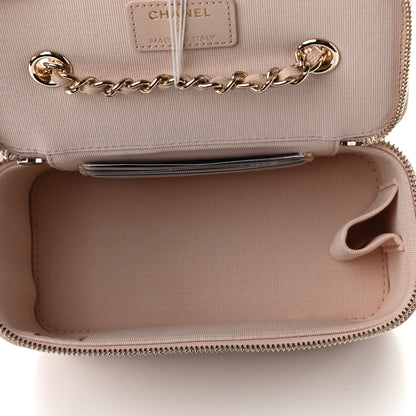 Chanel Caviar Quilted Small Vanity Case With Chain Light Beige 5 of 9