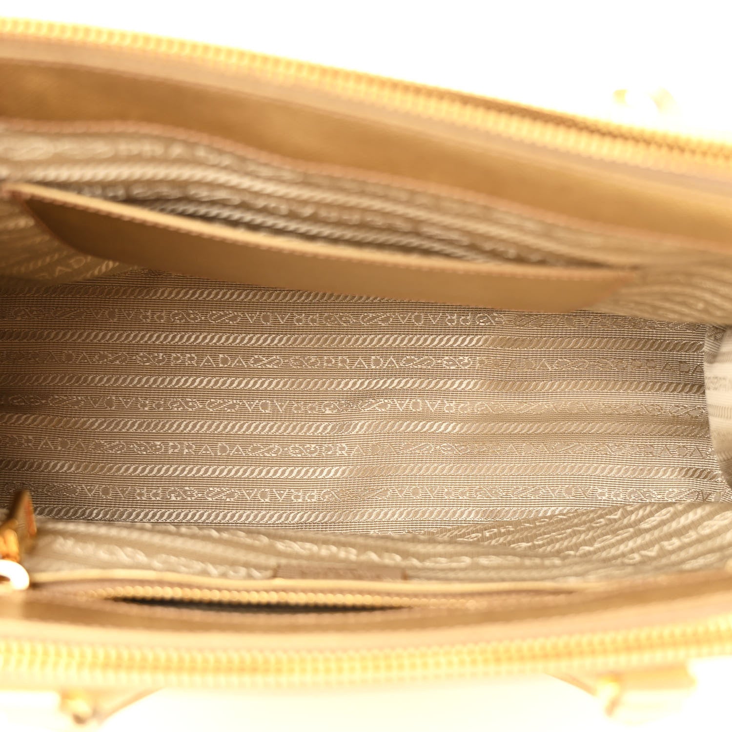 Prada Metallic Saffiano Small Galleria Double Zip Tote Platino 5 of 11