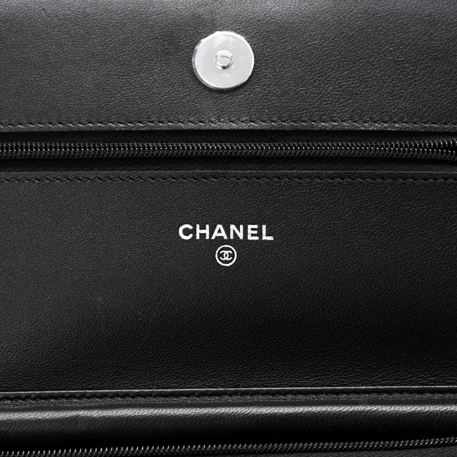 Chanel Lambskin Quilted Wallet On Chain WOC Black 6 of 11