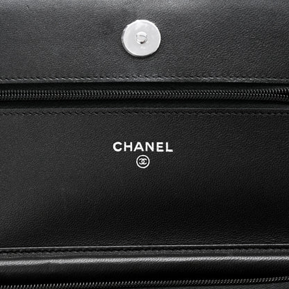 Chanel Lambskin Quilted Wallet On Chain WOC Black 6 of 11