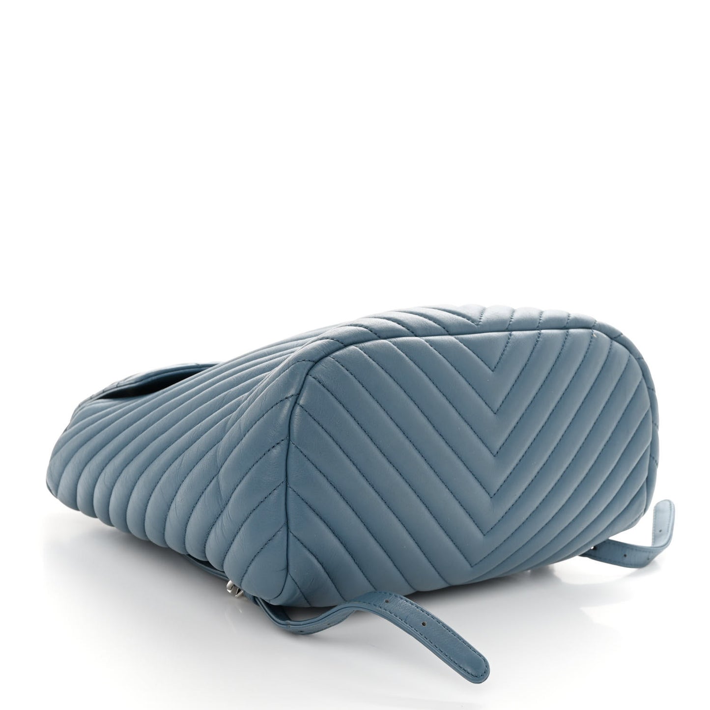 Calfskin Chevron Quilted Large Urban Spirit Backpack Light Blue