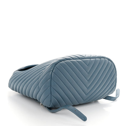 Chanel Calfskin Chevron Quilted Large Urban Spirit Backpack Light Blue 4 of 12