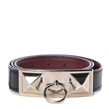 Hermes Box Togo 24mm Sydney Belt 85 Black Rouge H 2 of 7