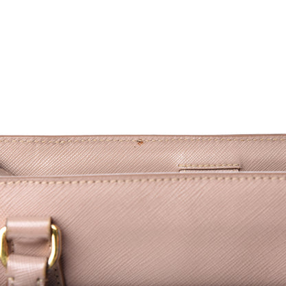 Prada Saffiano Small Double Handle Tote Mughetto 14 of 21