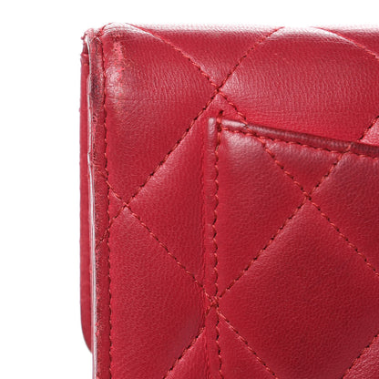 Chanel Lambskin Quilted Large Flap Wallet Dark Pink 11 of 17