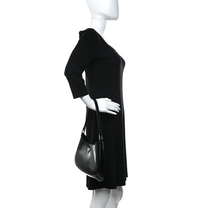 Prada Spazzolato Maxi Cleo Adjustable Strap Shoulder Bag Black 2 of 10