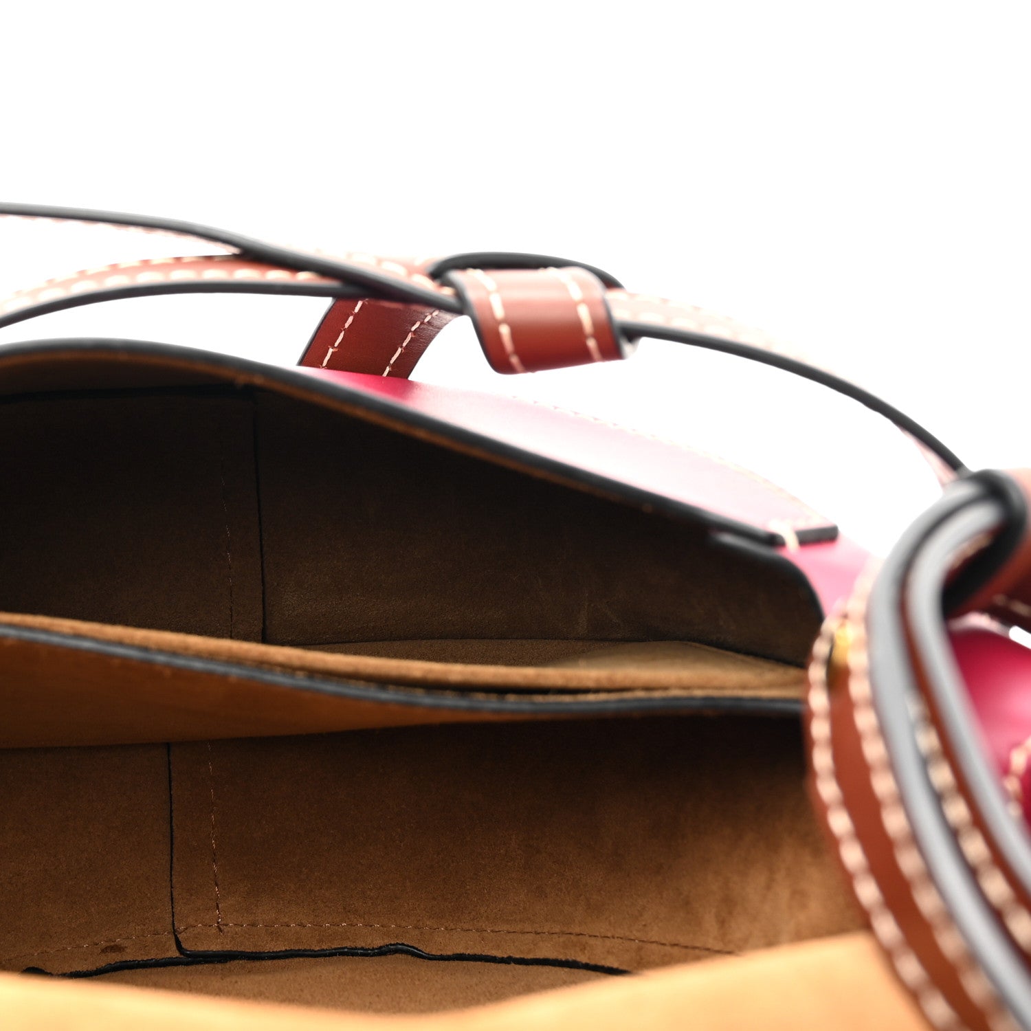 Loewe Calfskin Small Gate Crossbody Bag Garnet Pomodoro 5 of 14
