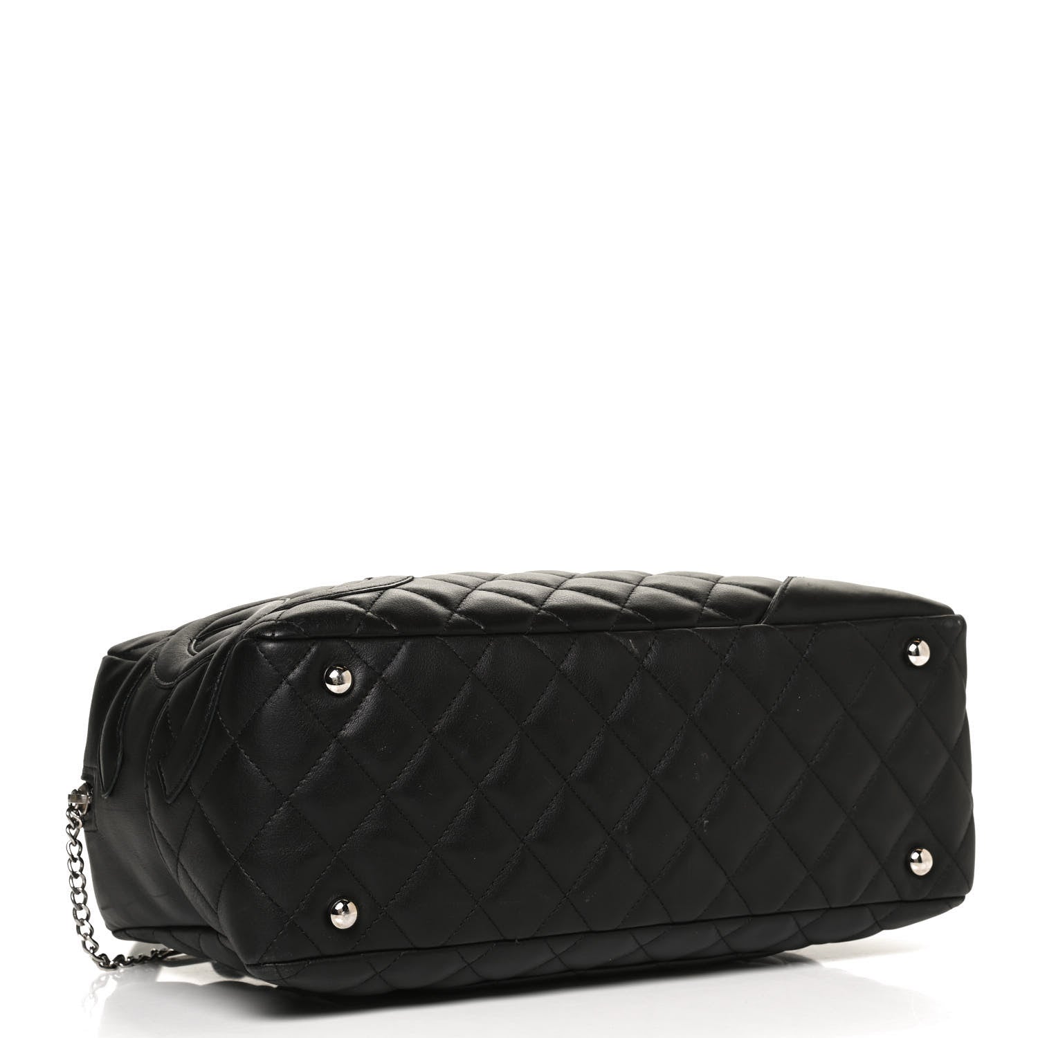 Chanel Calfskin Quilted Large Cambon Bowler Black 4 of 10