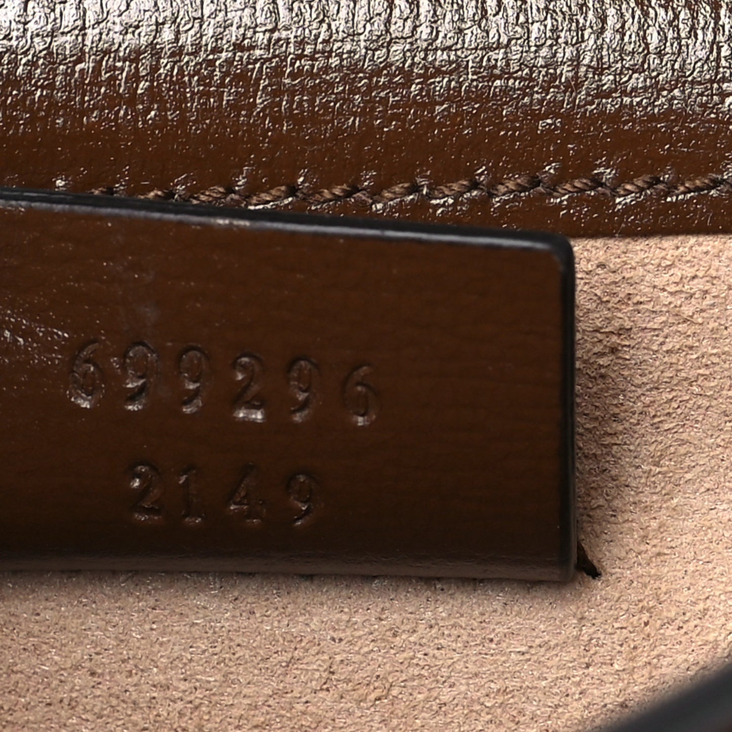 GG Supreme Monogram Mini Horsebit 1955 Shoulder Bag Beige Brown Sugar