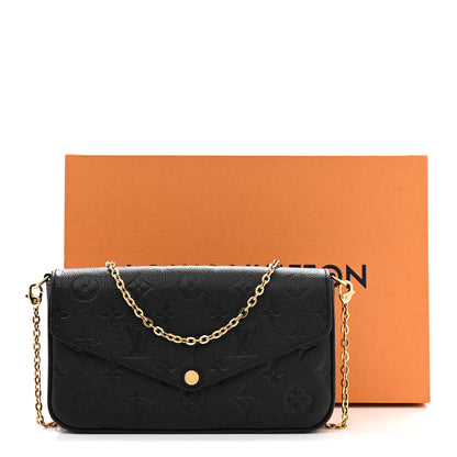 Louis Vuitton Empreinte Pochette Felicie Chain Wallet Black 12 of 12