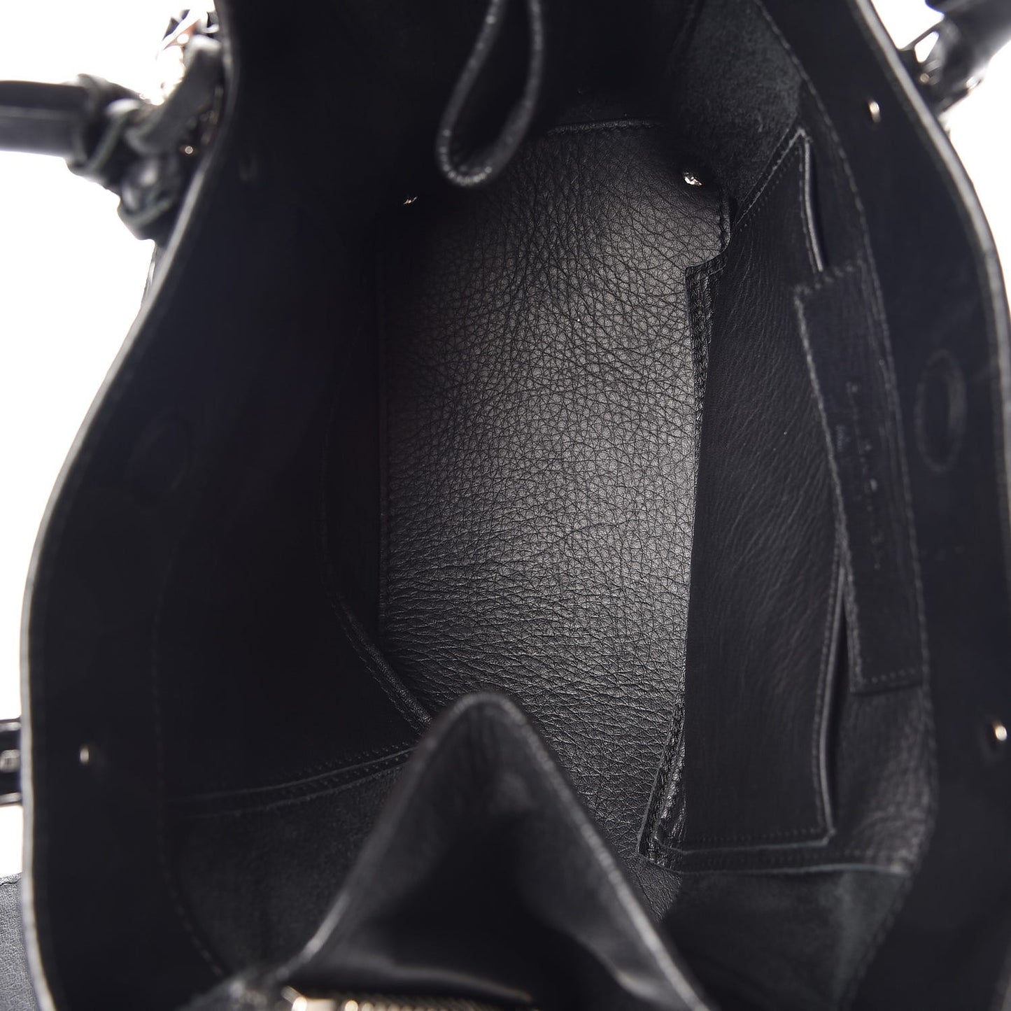 Calfskin Papier Mini A4 Zip Around Tote Black