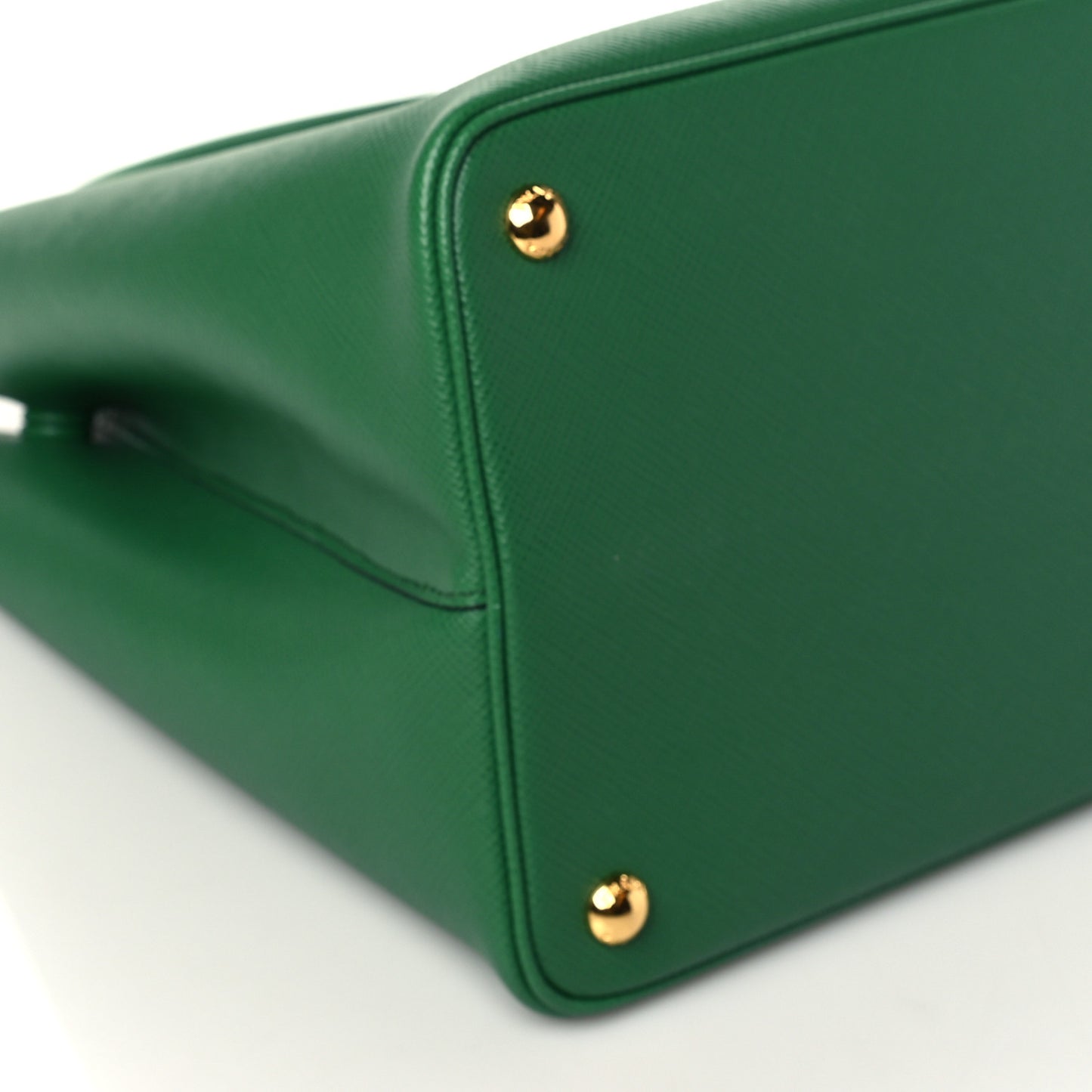 Saffiano Cuir Medium Double Bag Verde