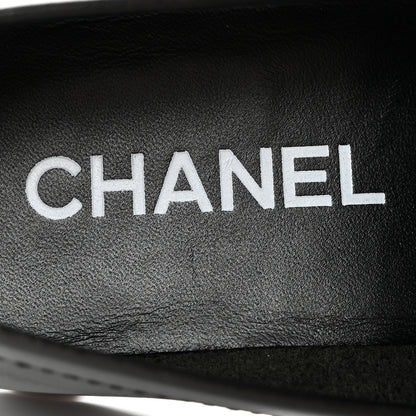 Chanel Calfskin CC Platform Loafers 37 Black 7 of 11