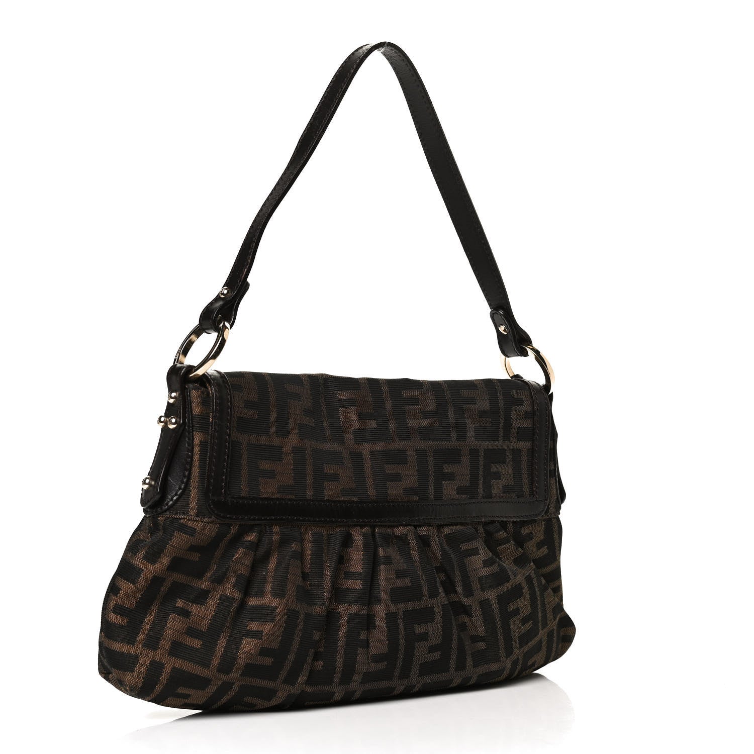Fendi Zucca Small Chef Shoulder Bag Tobacco 3 of 11