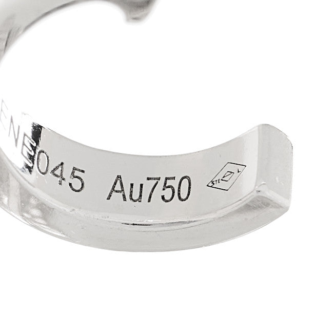 18K White Gold Small LOVE Hoop Earrings