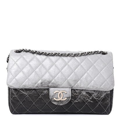 Chanel Vinyl Quilted Jumbo Melrose Degrade Flap Black 1 of 11