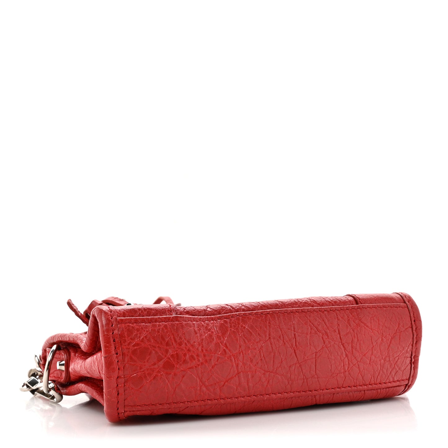 Agneau Classic Silver Hardware Nano City Rouge Groseille