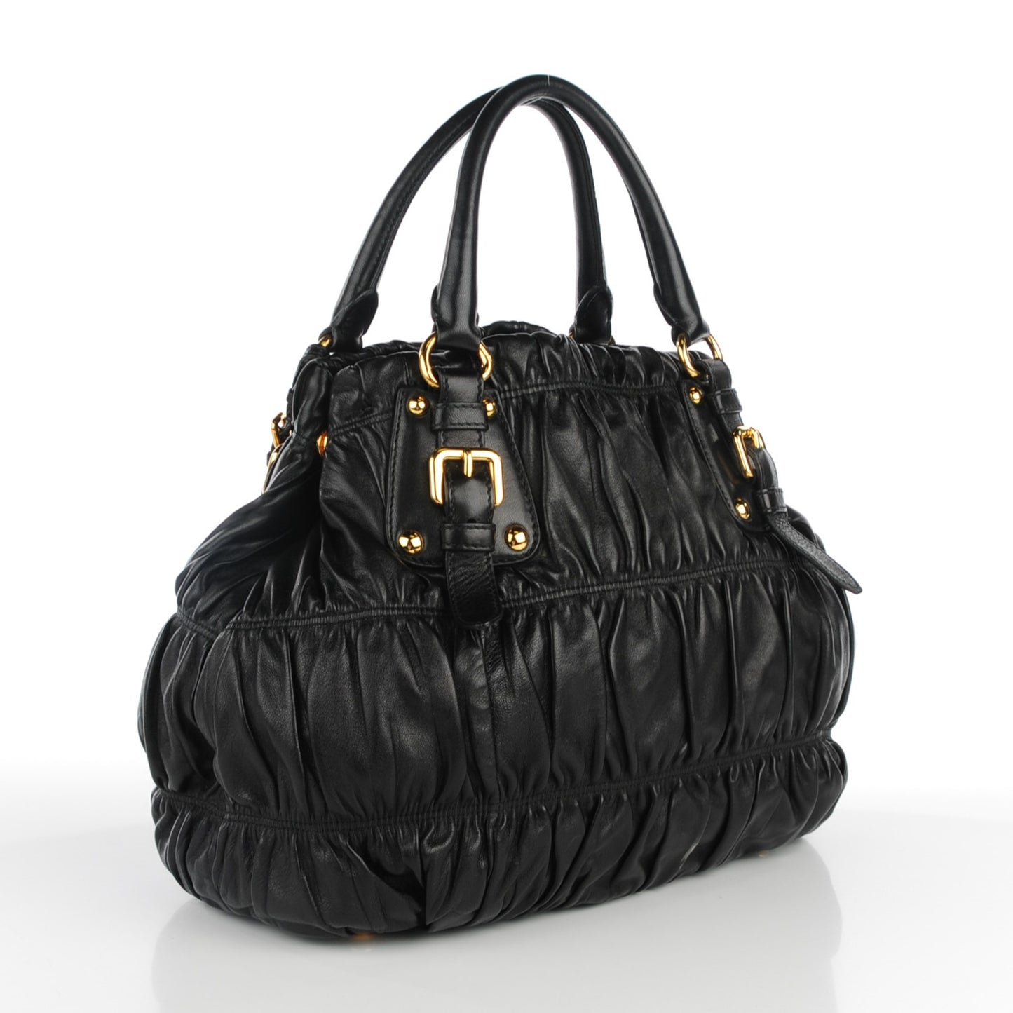 Nappa Gaufre Tote Nero Black