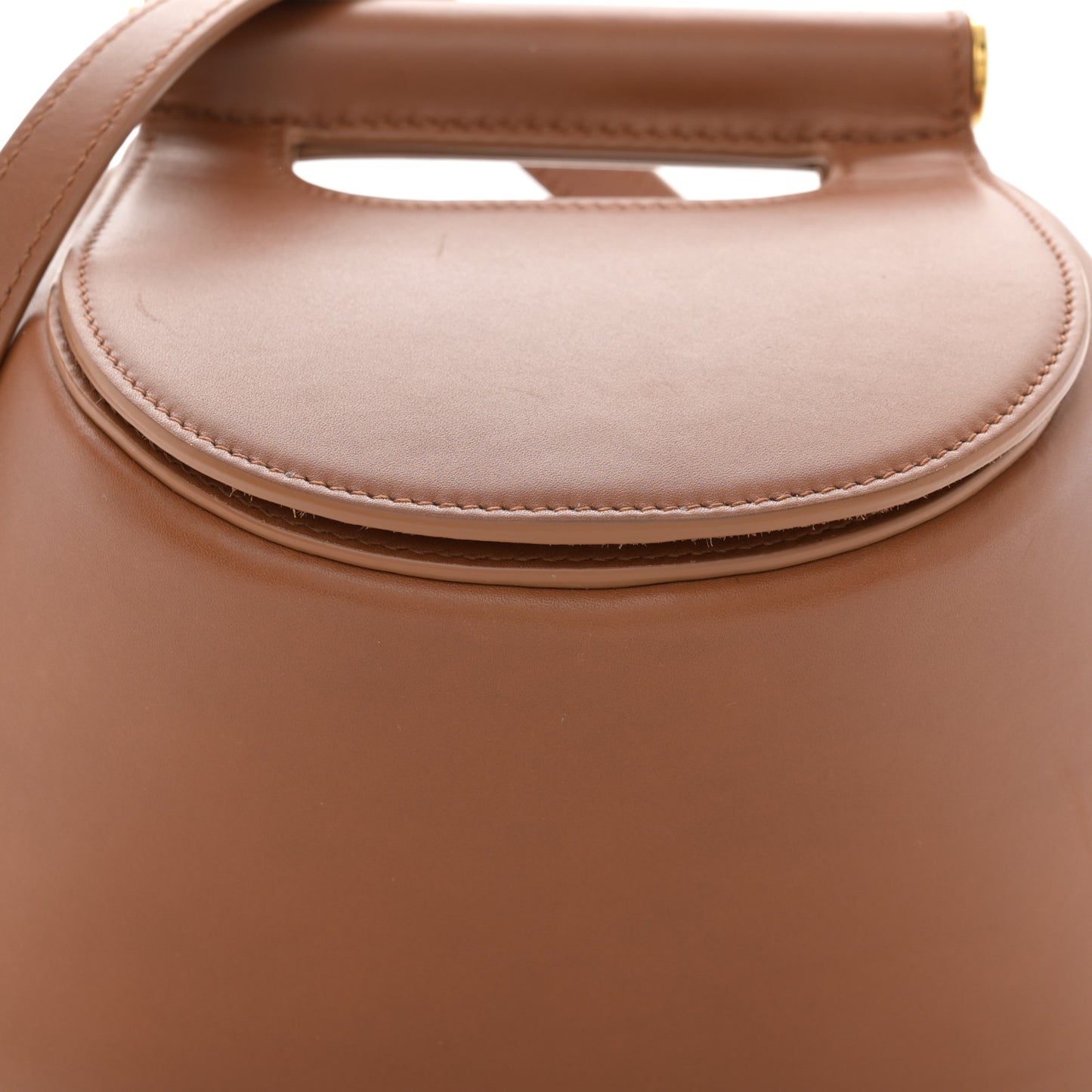 Calfskin Small Fisherman Bag Wood Muse Brass