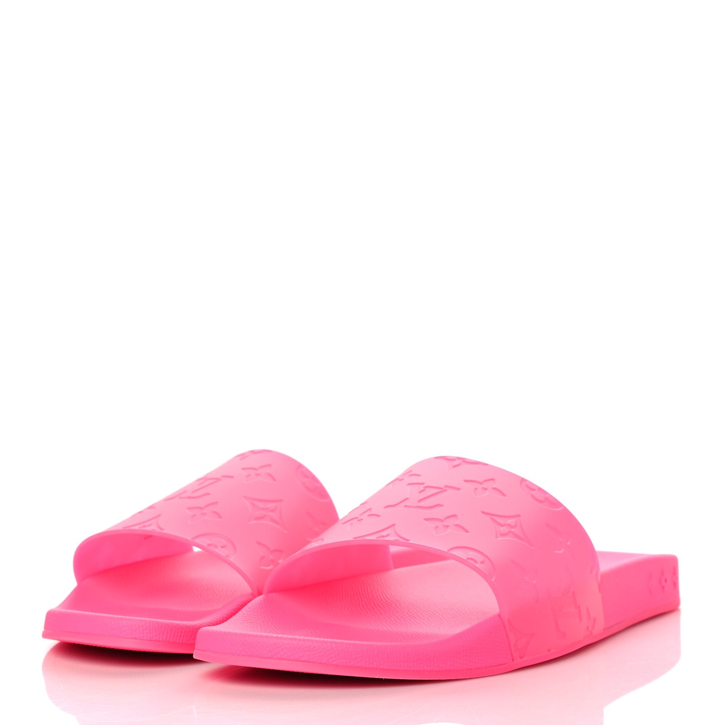 Rubber Embossed Monogram Mens Waterfront Mules 11 Pink