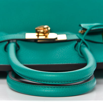 Hermes Taurillon Clemence Birkin 30 Bleu Paon 11 of 30