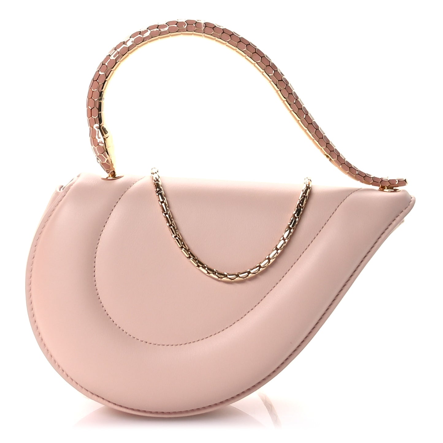 Calfskin Serpenti Cuore 1968 Top Handle Pink