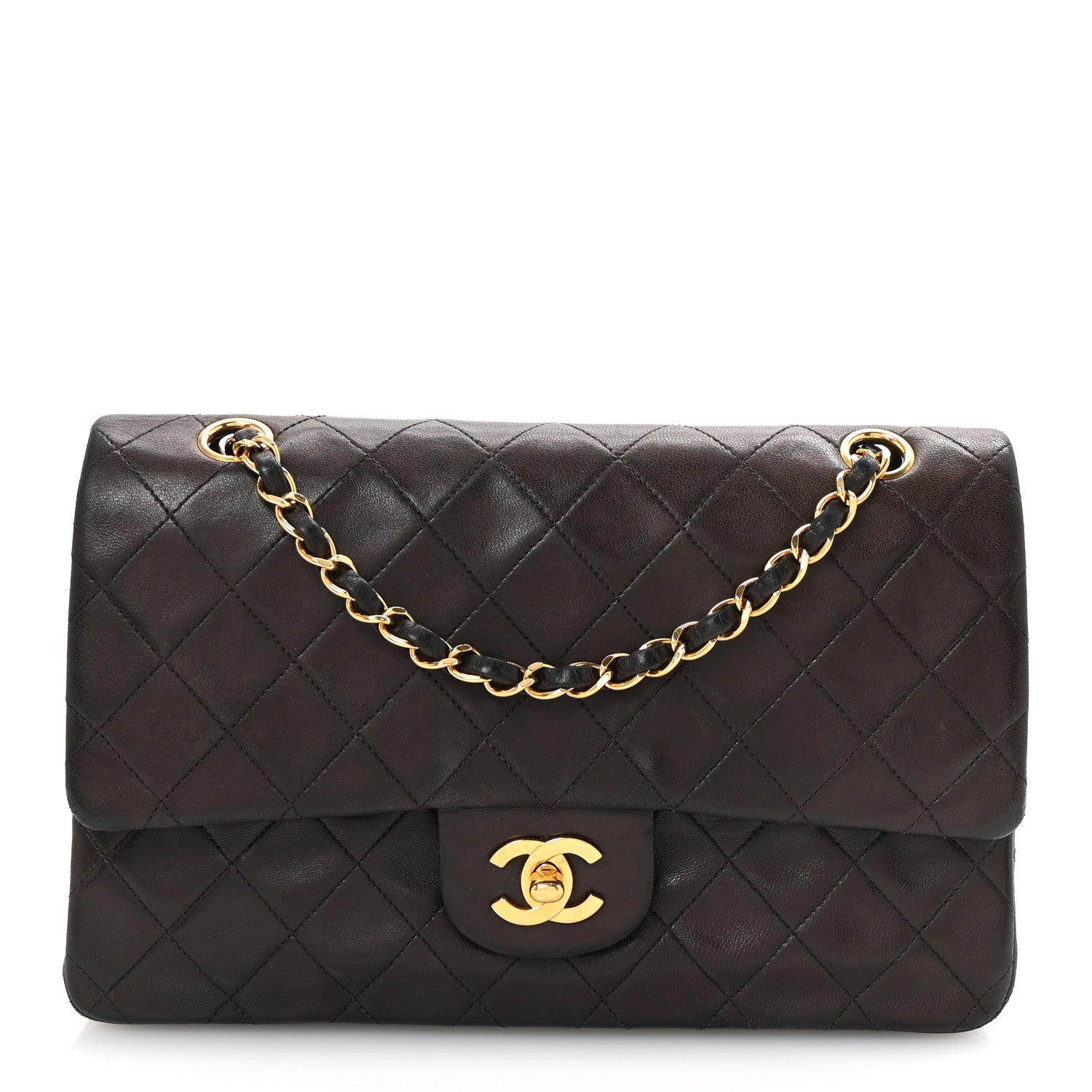 Chanel Lambskin Quilted Medium Double Flap Black 1 of 10