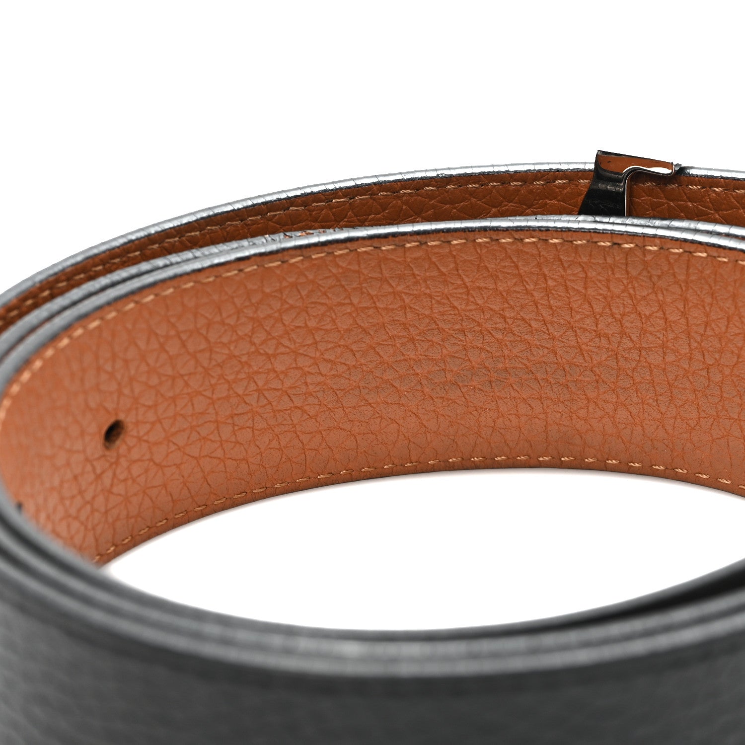 Louis Vuitton Taurillon Calfskin 30mm LV Initiales Reversible Belt 95 38 Black 5 of 5