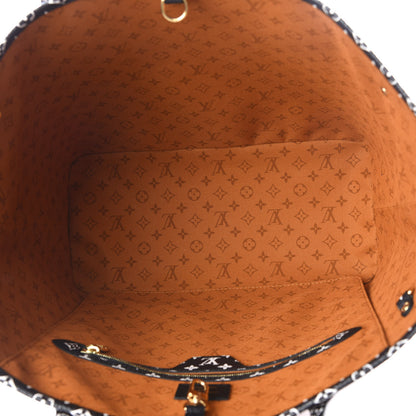 Louis Vuitton Monogram Giant Crafty Neverfull MM Creme Caramel 4 of 11
