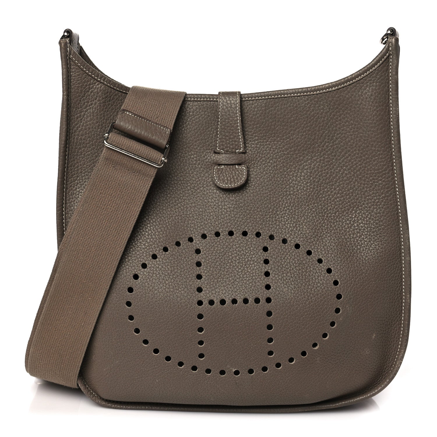 Hermes Taurillon Clemence Evelyne III GM Etoupe 1 of 13