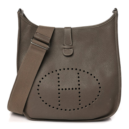 Hermes Taurillon Clemence Evelyne III GM Etoupe 1 of 13