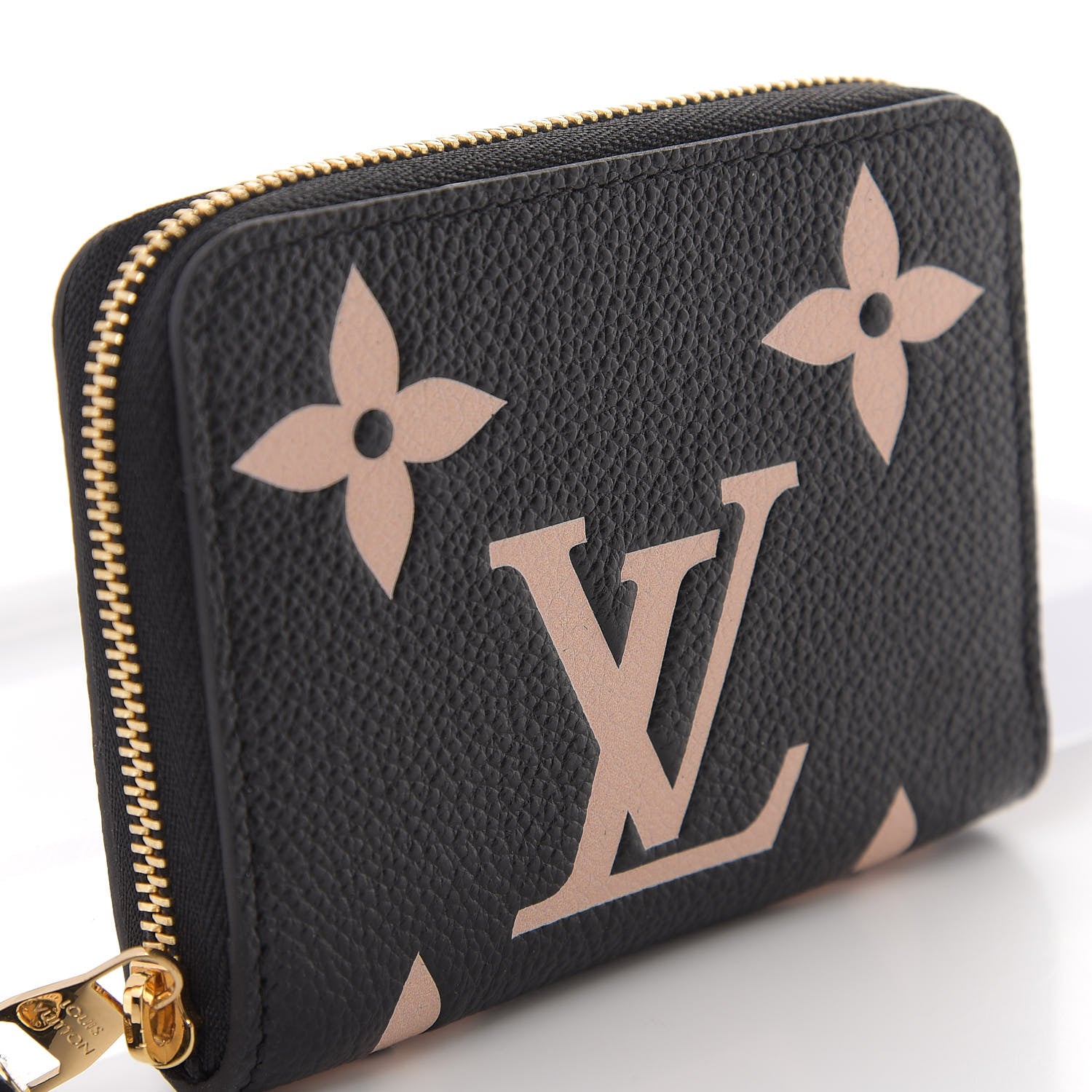 Louis Vuitton Empreinte Monogram Giant Zippy Coin Purse Black Beige 10 of 11