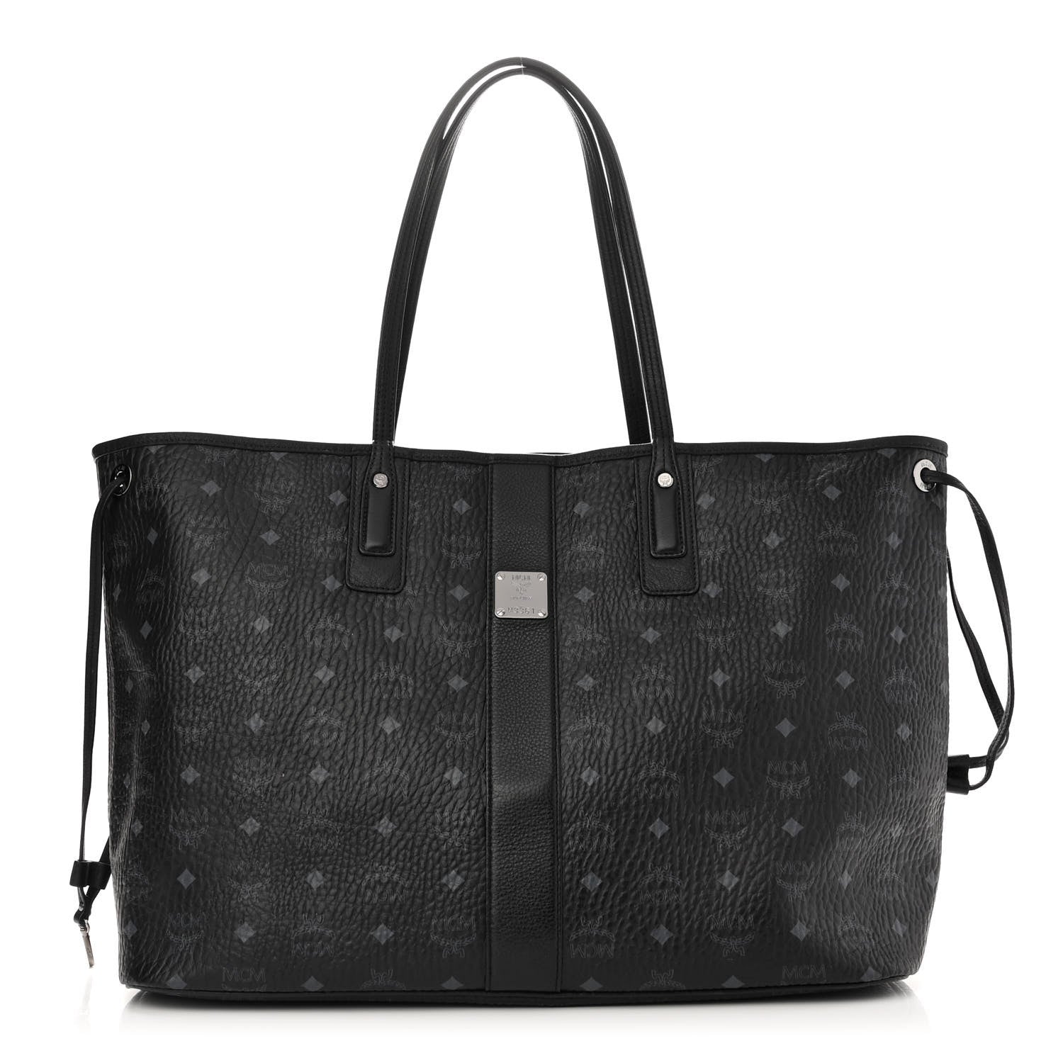 MCM Visetos Large Liz Reversible Shopper Tote Black 1 of 17